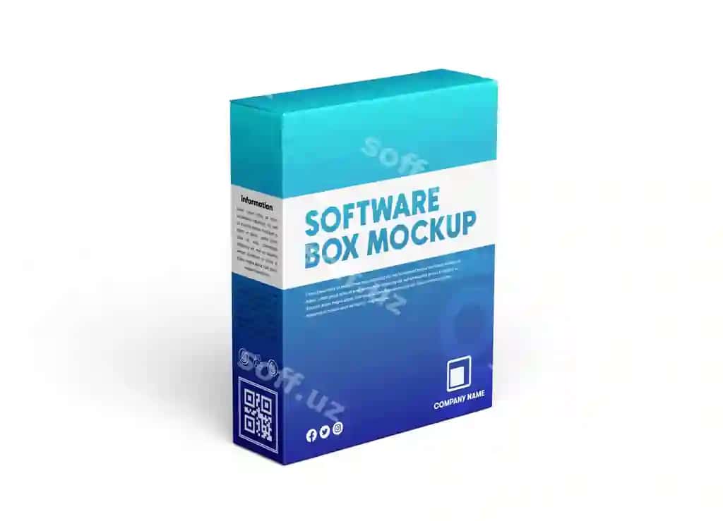 Dastur qutisi namuna | Software box mockup