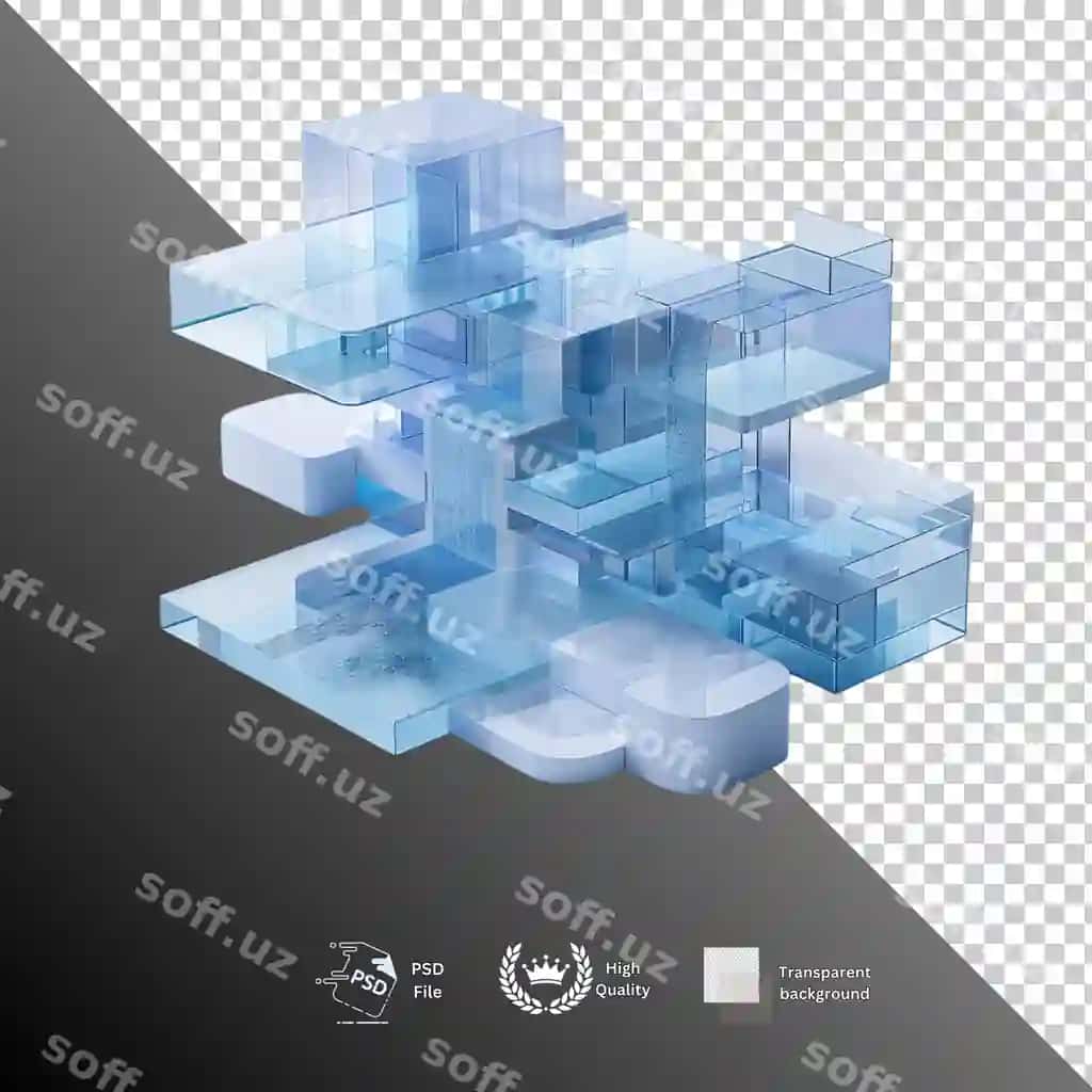 Buz ajralgan shaffof orqa fonda | Ice isolated transparent background