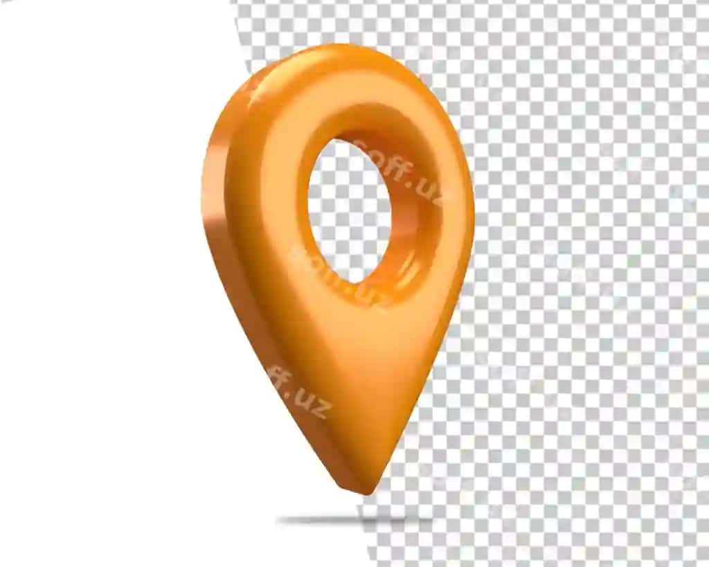 Joy xaritasining 3d navigatsiya pini oltin ikon | Location map pointer 3d navigation pin gold icon