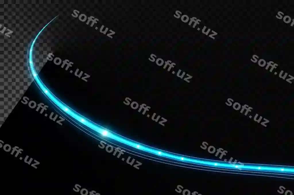 Ko'k chiroqchi to'nalar shaffof fonsiz | Blue glowing waves transparent background