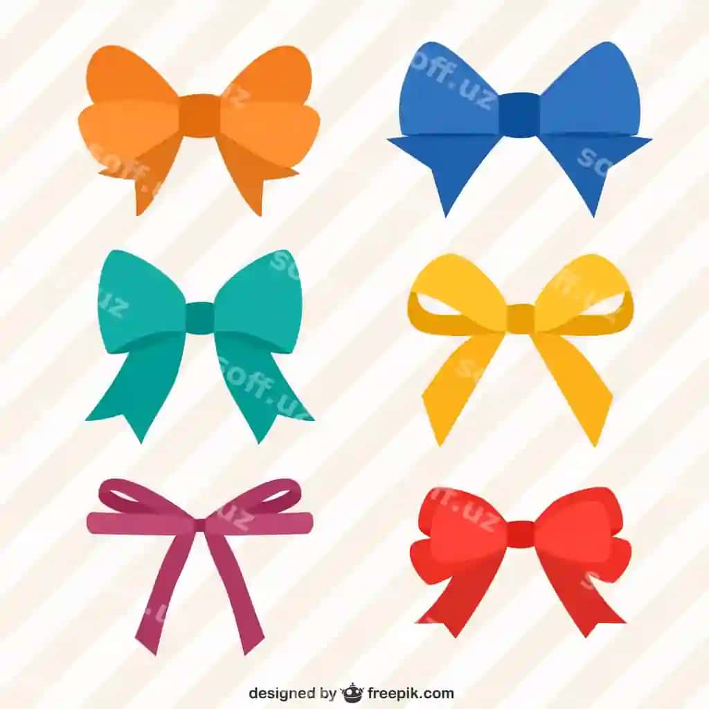 To'plam rang-barang qayt-gapla | Collection colorful bows