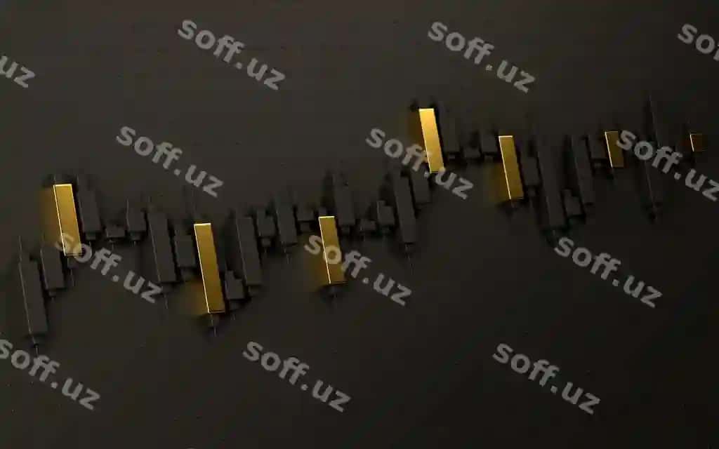 3d oltin chart moliya qora orqa fonda | 3d golden chart finance dark background