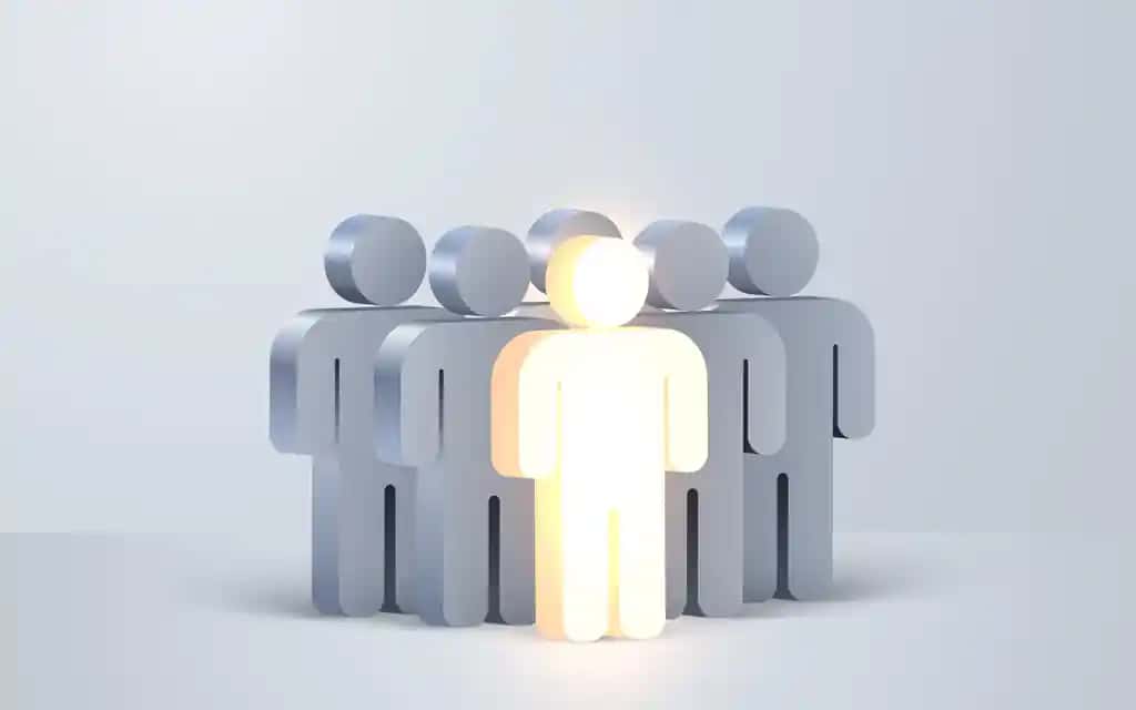 3D renderlangan odamlar konsepsiyasiga ega jamoa | Team with leader concept 3d rendered people