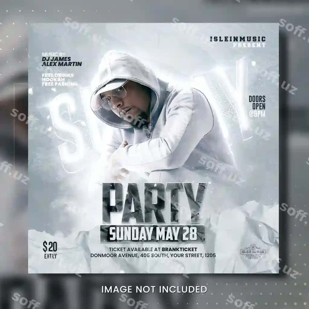Kecha to'p flyeri | Night party flyer