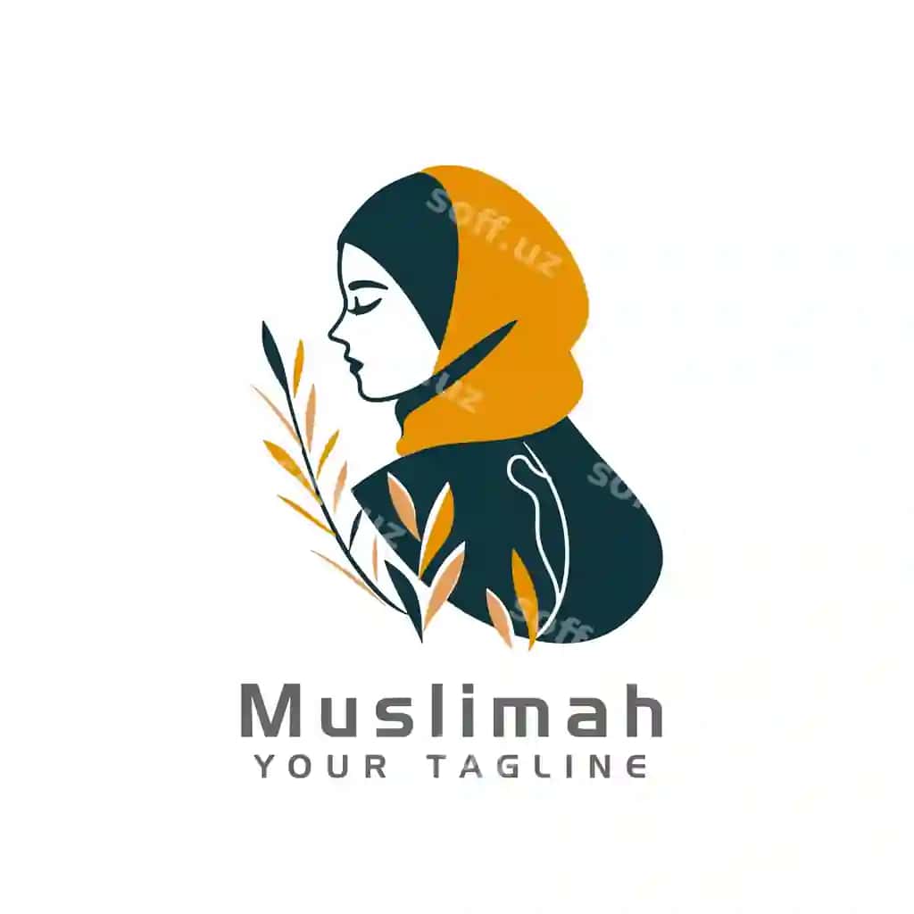 Muslim ayol logotip dizayni hijob chiroyi logotipi | Muslim woman logo design hijab beauty logo