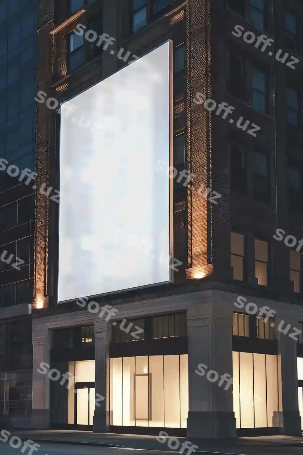 Fasad reklama taxtasi maket dizayni | Facade billboard mockup design