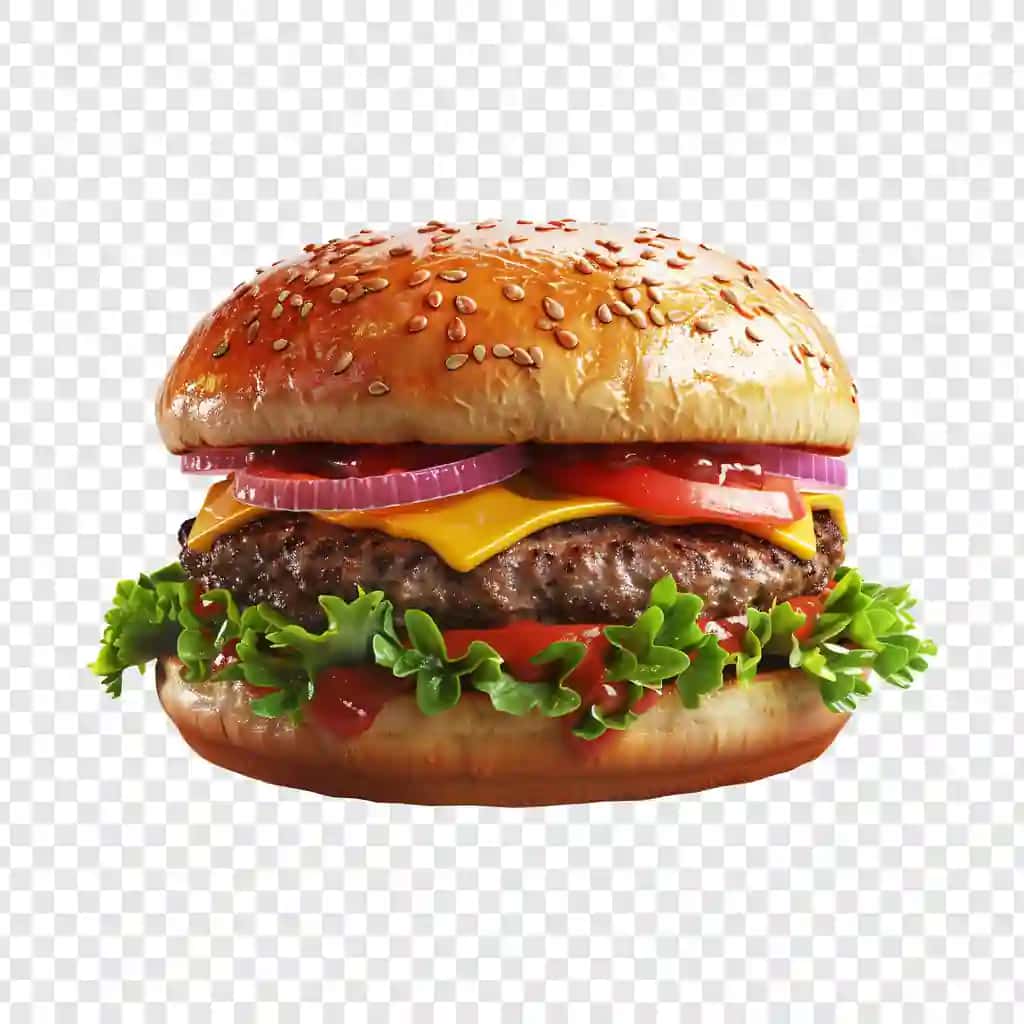 Psd burger shaffof fon | Psd burger transparent background