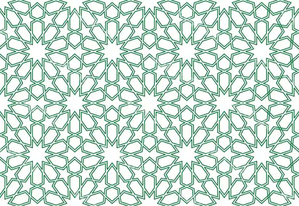 Geometrik yulduz naqshli yashil | Geometric star pattern green