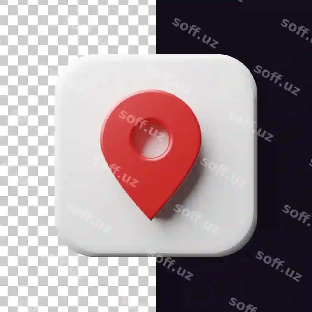PIN manzil belgisi belgisi 3D render | Pin location symbol icon 3d render