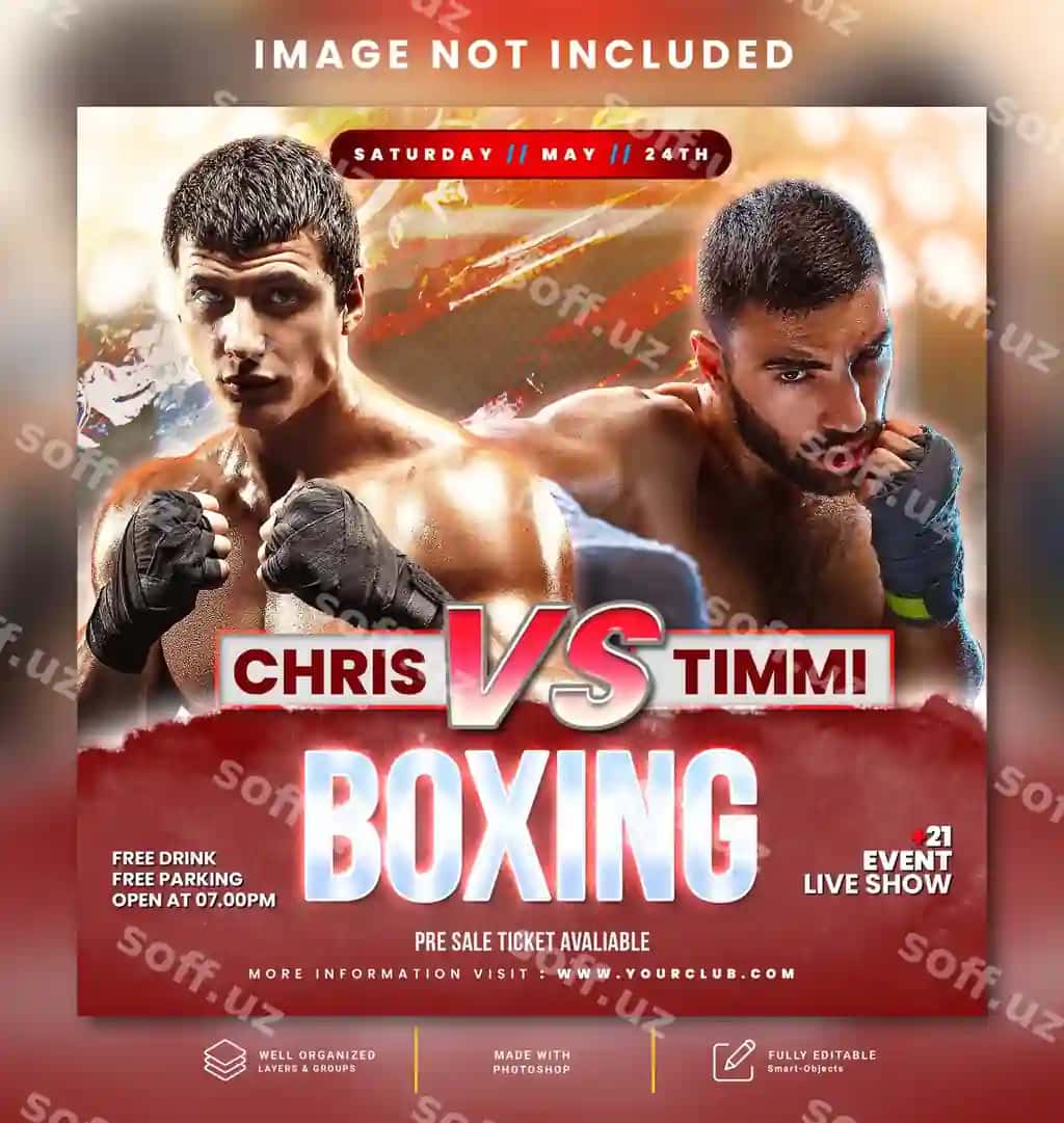 Ijtimoiy tarmoqlar posti boks tadbiri | Social media post event boxing