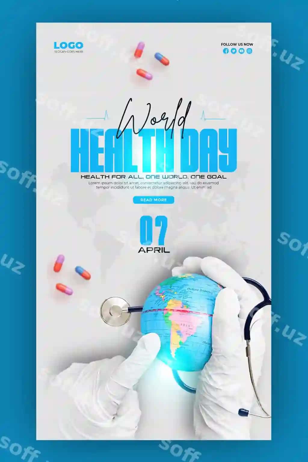 Jahon yurak kuni hikoyasi banner dizayni | World heart day story banner design