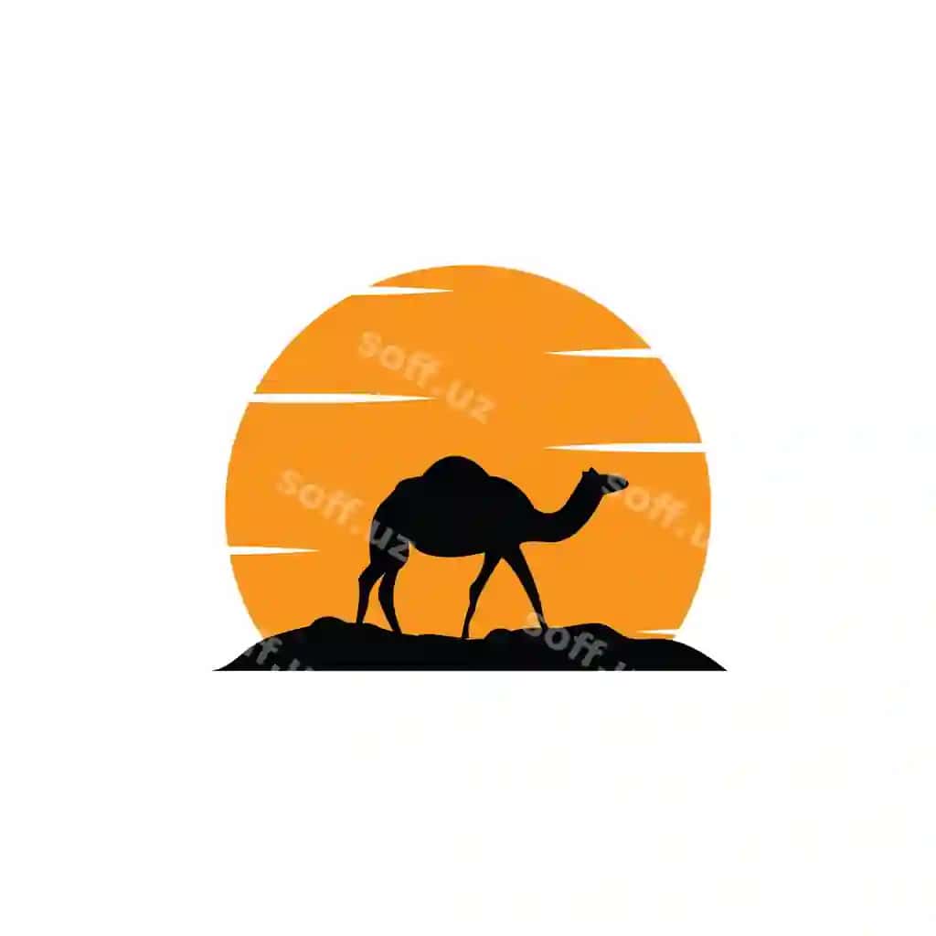 Chaqaloq ikon vektor illustratsiyasi | Camel icon vector illustration