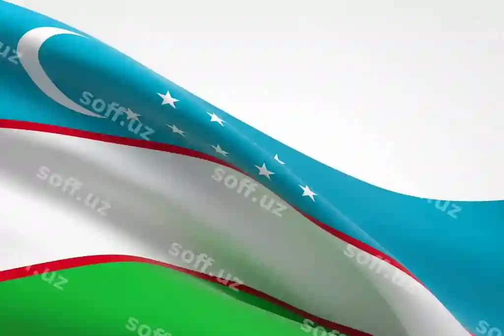 3d render O'zbek bayrog'i ko'tarilmoqda | 3d render uzbek flag waving