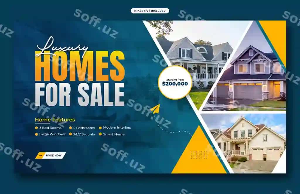 Bino agentligi reklamasi uchun ijtimoiy tarmoqlar uchun kvadrat banner shabloni | Real estate agency promotion social media post banner template square