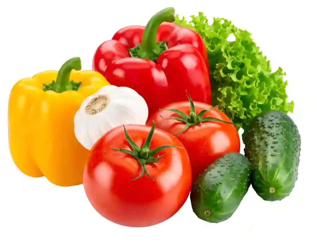Yangi rangli sabzavotlar assortimenti | Assortment fresh colorful vegetables