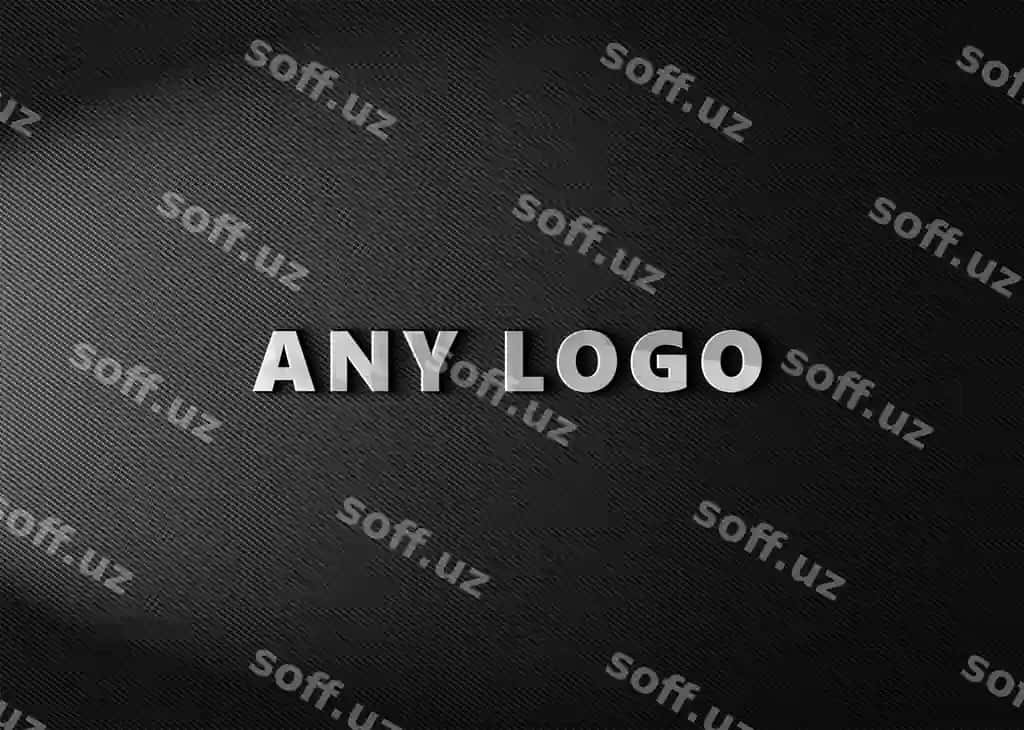 Po'latdan yasalgan logotip maketi | Steel logo mockup