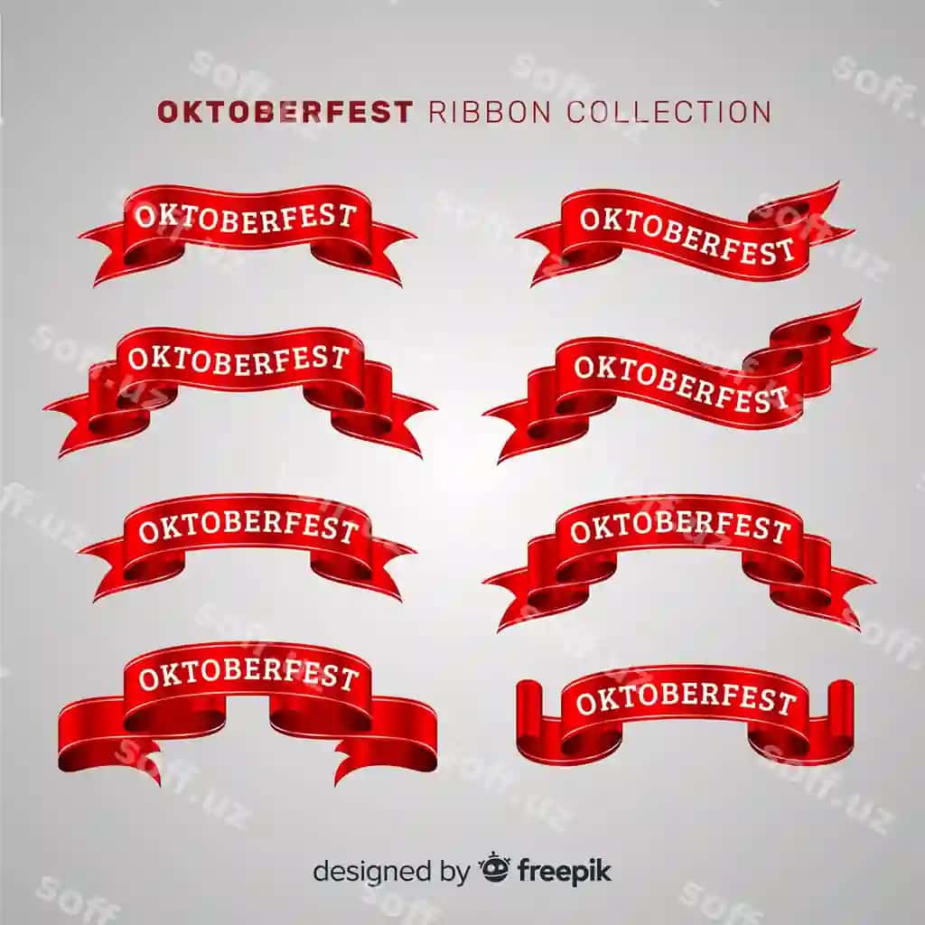 Asl komplekt Oktobefest lentalari | Original set oktobefest ribbons