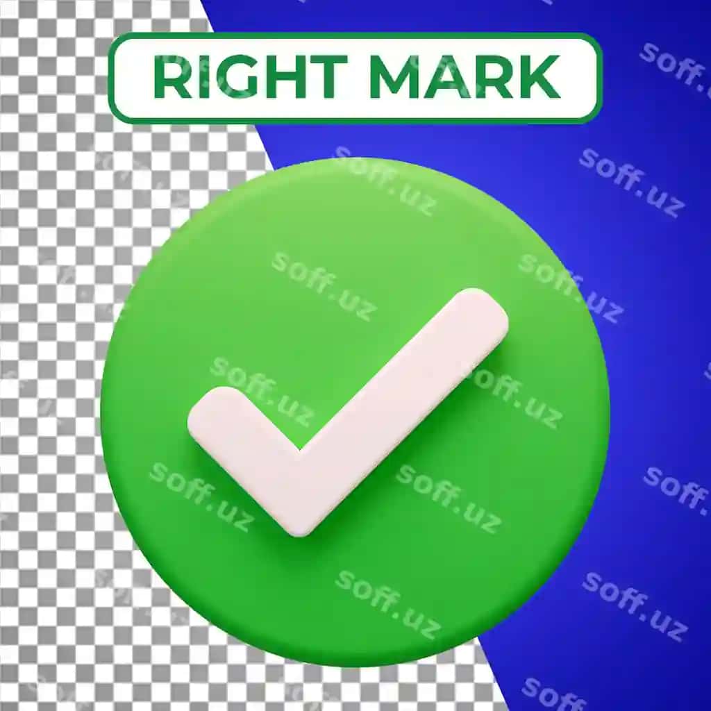 Haqiqiy 3d o‘nga yo‘naltirilgan tasdiqlanma ikonasi | Realistic 3d right mark verified icon