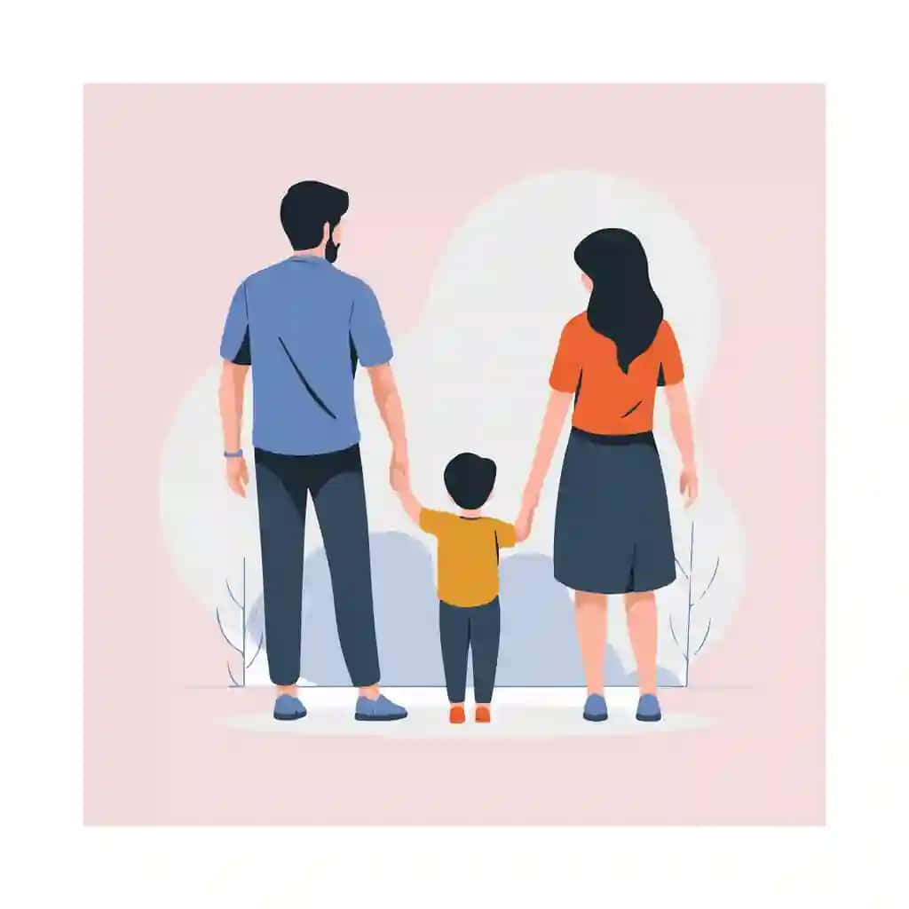 Erkak bola pushti fon bilan old devorda turibdi | Man child are standing front wall with pink background