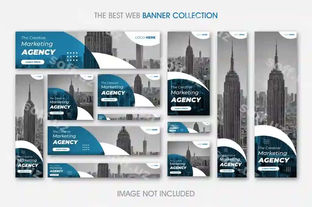 Veb banerlar Google reklamalari dizayn shablonlar to'plami | Web banners google ads design template set