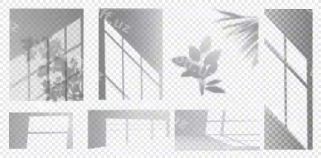 Soyalar elementlar realistik stil | Shadows elements realistic style