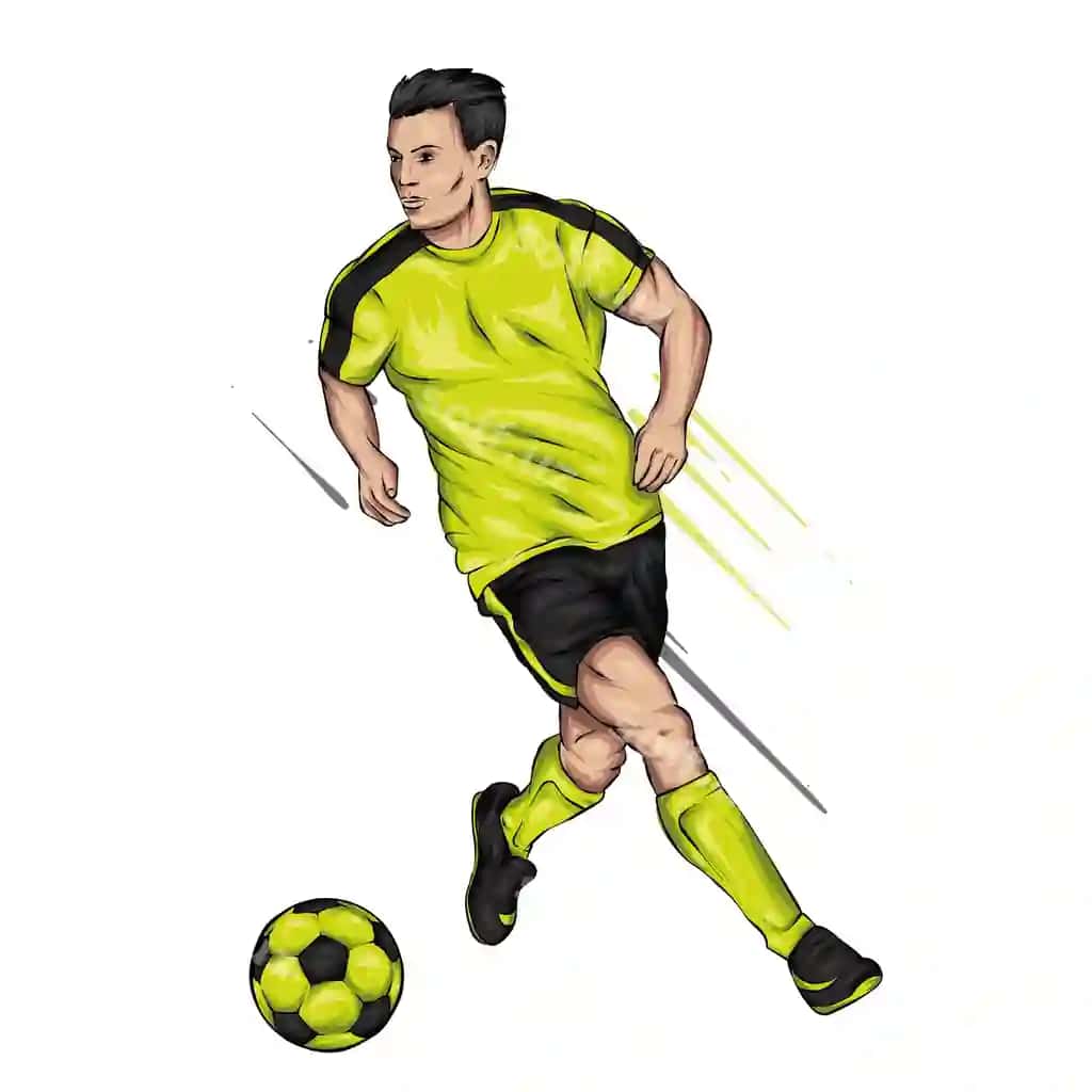 Men futbol kelibi to'p bilan futbolchi | Man football uniform with ball footballer 2
