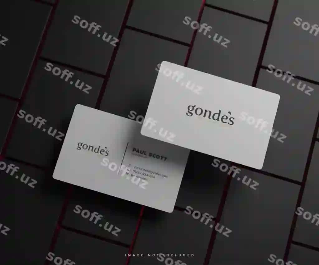 Tekis biznes karta namunasi | Flat business card mockup
