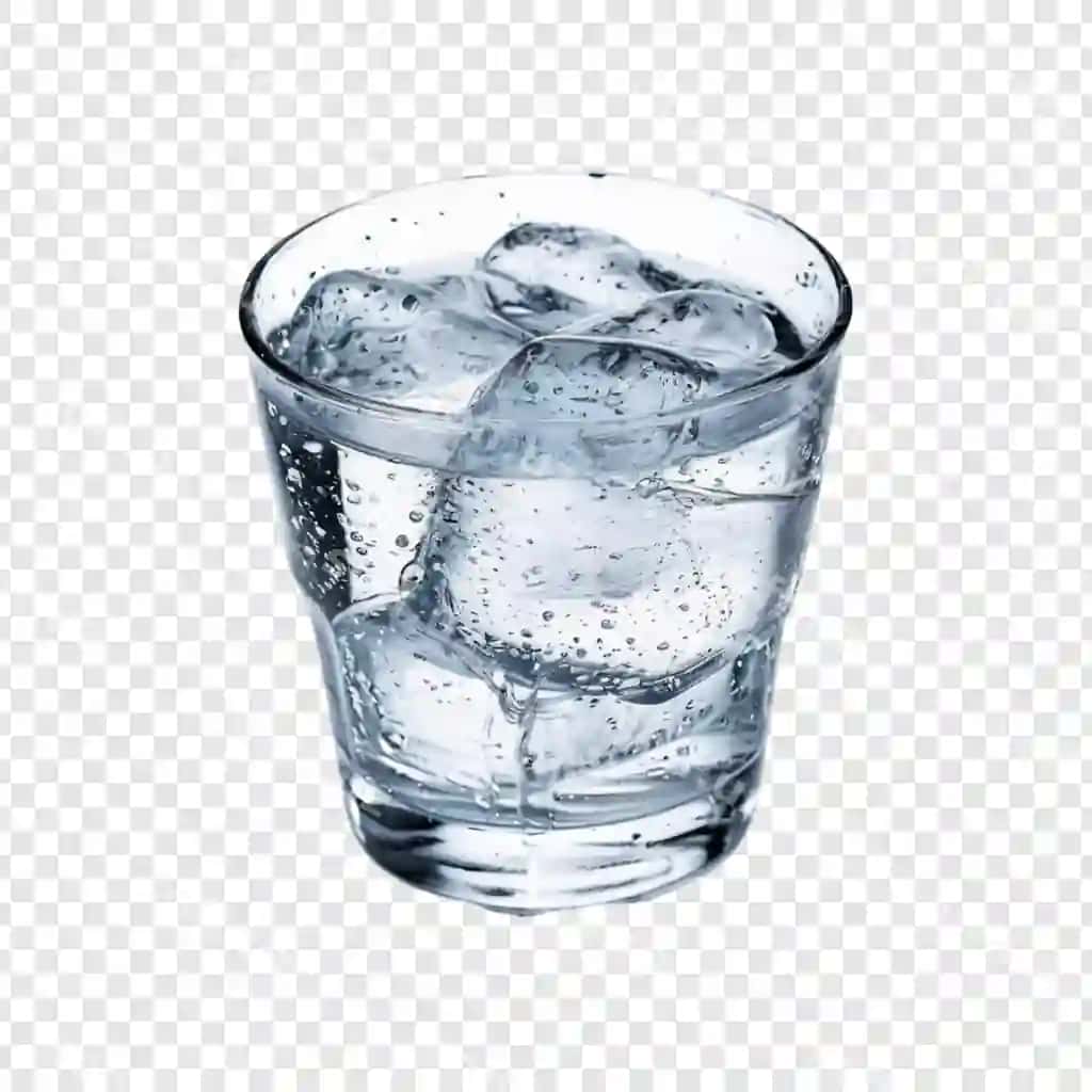 Tetiklantiruvchi muzli suvli stakan salqin toza toza hidratsiya | Refreshing iced water glass cool clear pure hydration