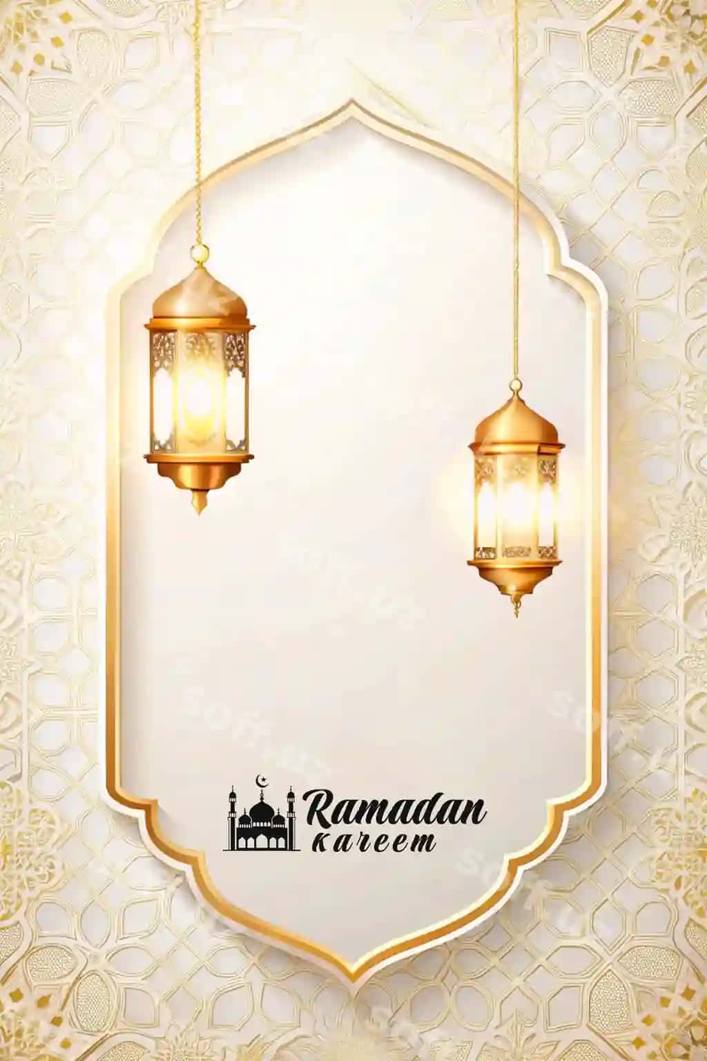 Elegant Ramazon kareem kartochka yulduzli tun orqa fonda | Elegant ramadan kareem card with starry night background