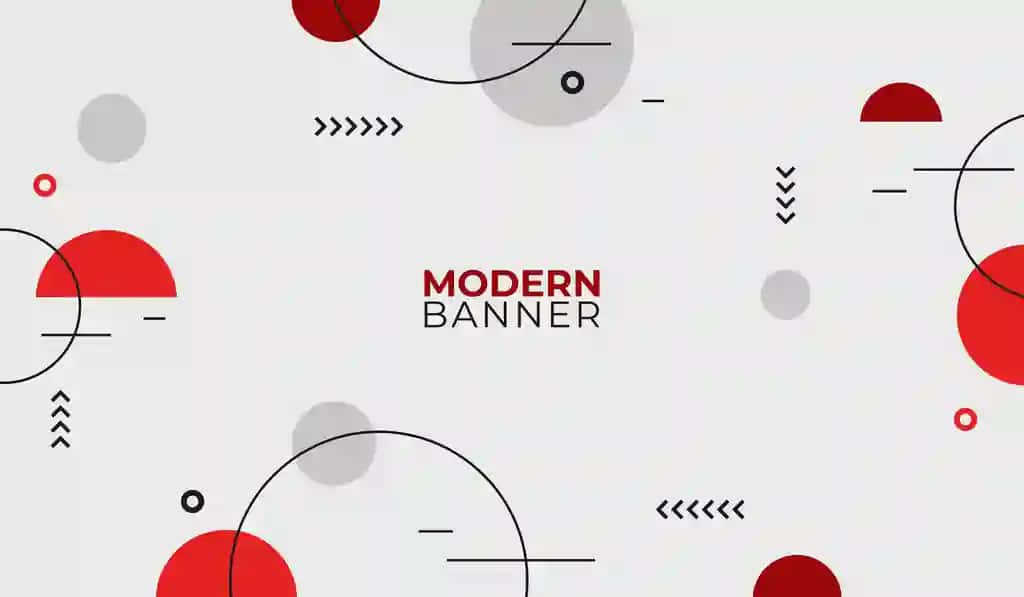 Qizil shakllar bilan zamonaviy fon dizayn shabloni | Modern background design template with red shapes