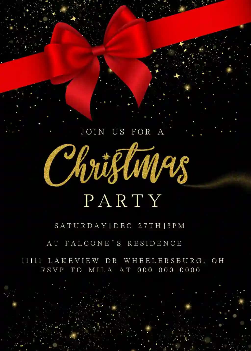 Rojdestvo ziyofatiga taklifnoma bolalar Rojdestvo partiyasiga taklifnoma tahrirlanishi mumkin | Christmas party invitation kids christmas party invitation editable