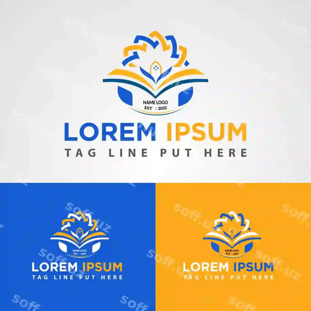 Islomiy tashkilot logotipi arabcha logotip Islomiy ta'lim logotipi shabloni | Islamic organization logo arabic logo islamic learning logo template
