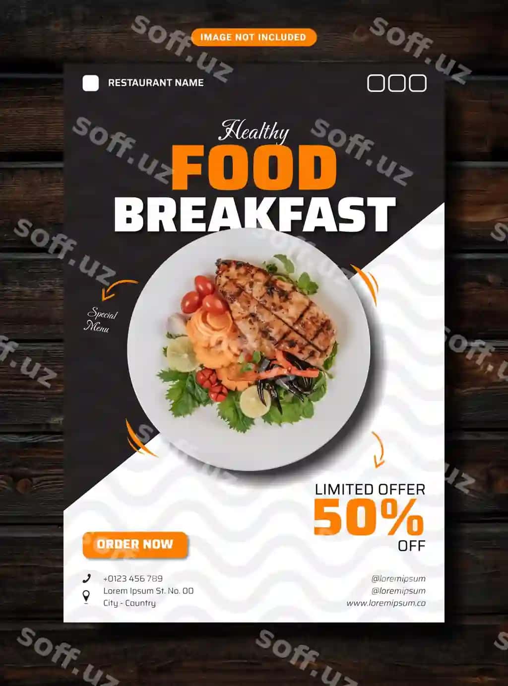 Flyer oziq-ovqat shabloni | Flyer food template