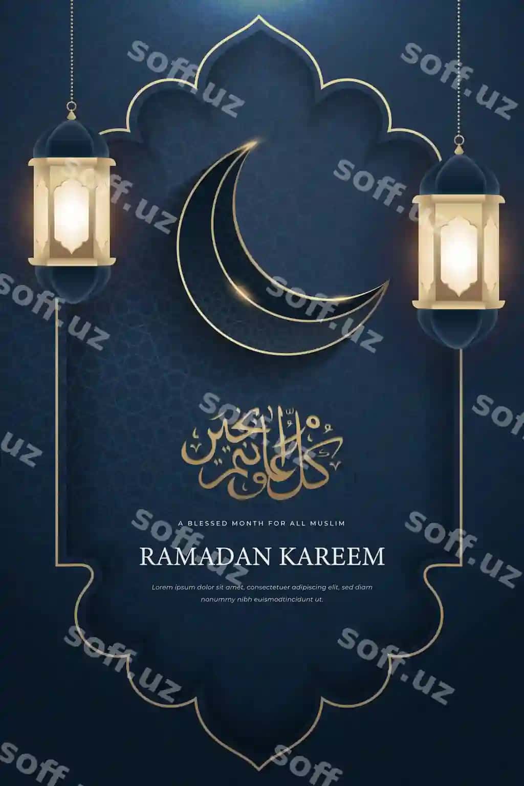 Chiroyli islamiy Eid mubarak naqshli qog'oz uslubi shabloni | Elegant islamic pattern eid mubarak with paper style template