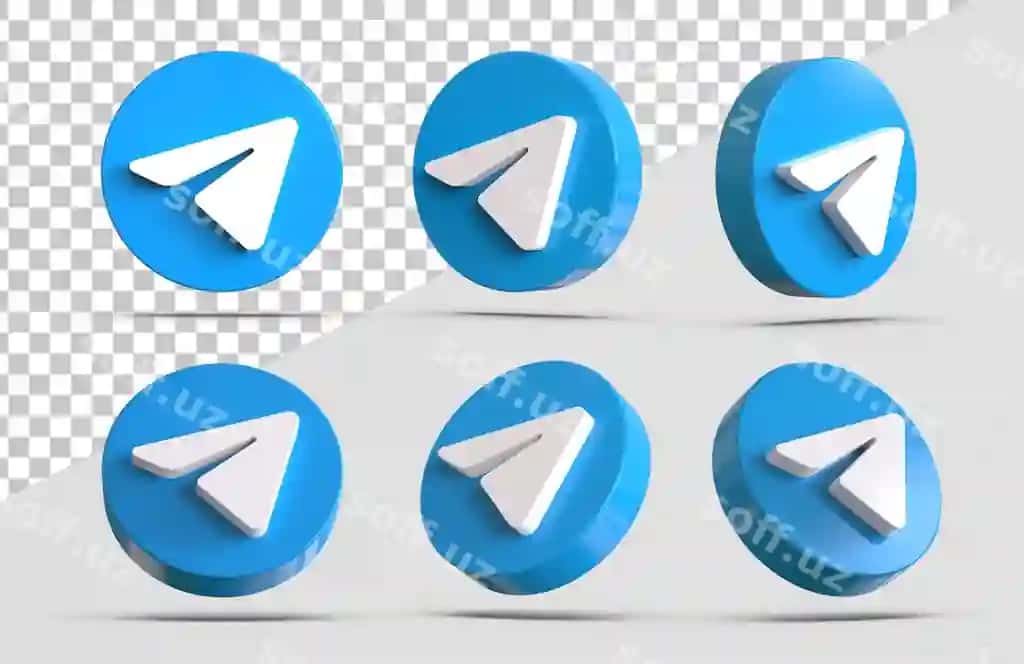 3d Telegram ikonka to'plamlari ajraltirilgan | 3d telegram icon collections isolated