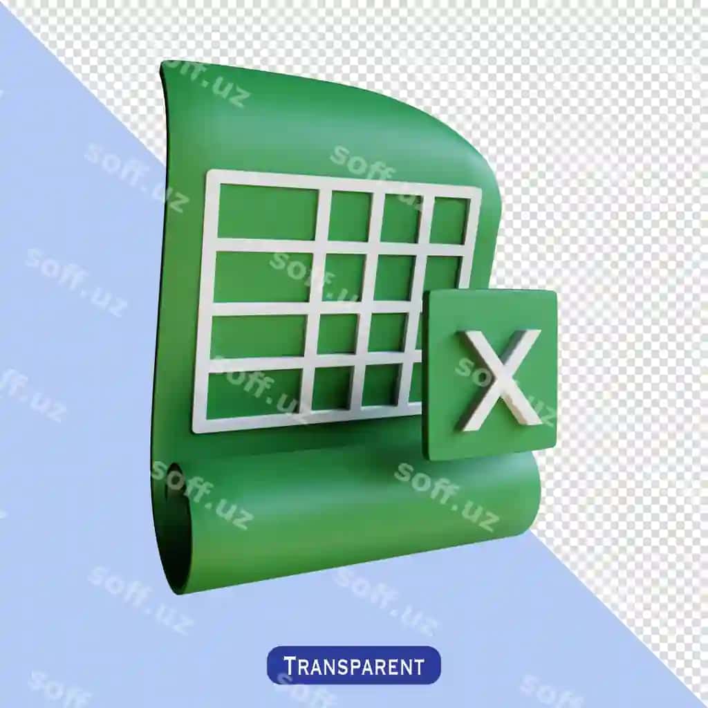 3D uslubidagi Excel belgisi | Excel icon with 3d style