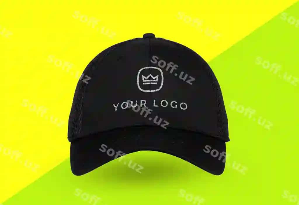 Yaqin murojaat sport shlyapa logotip namunasi ajraltirilgan | Close up sports cap logo mockup isolated 2