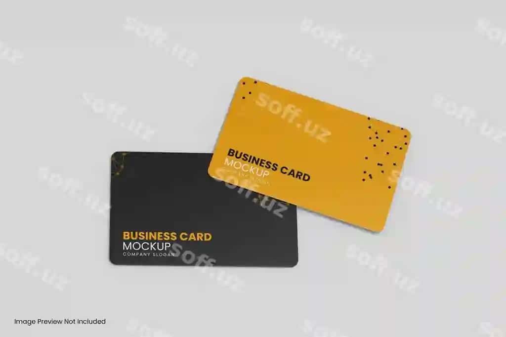 Ikkita biznes karta maketi dizayni izolyatsiya qilingan | Two bussiness card mockup design isolated