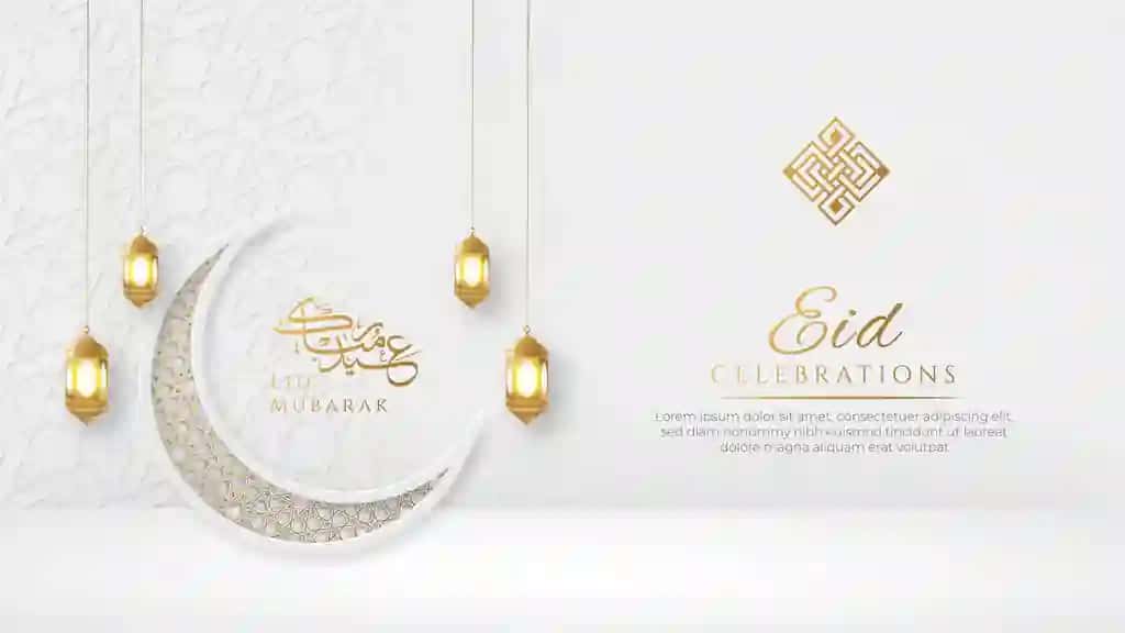 Hayit bayramingiz muborak arabcha nafis hashamatli bezakli islomiy fon bilan | Happy eid arabic elegant luxury ornamental islamic background with