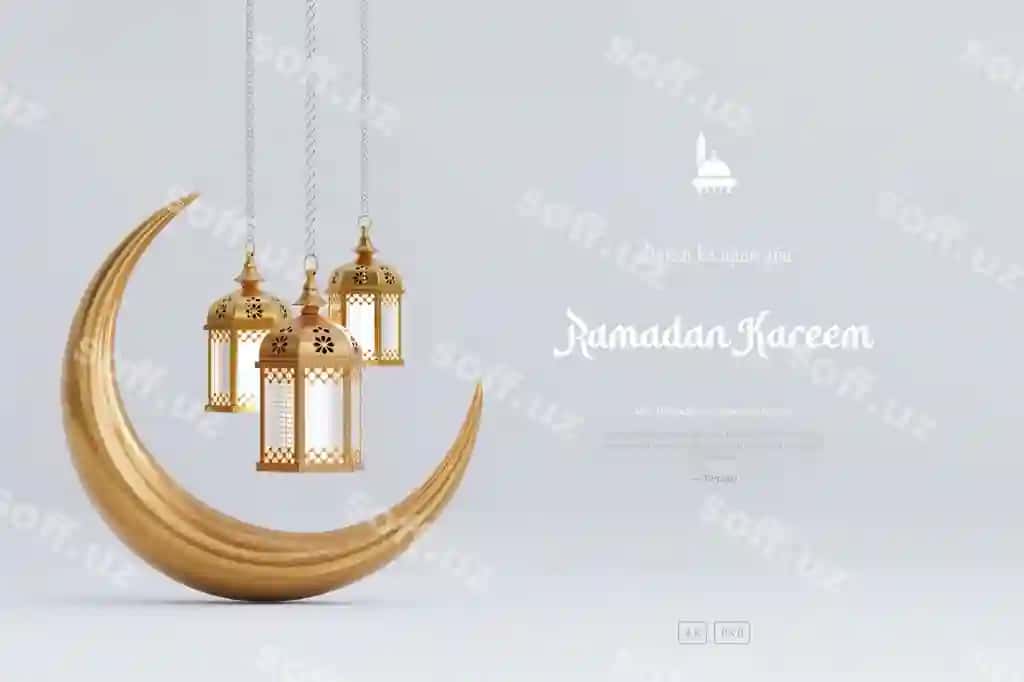 Islam ramazoni salomi orqa fonda kompositsiya asrangan arab | Islamic ramadan greeting background composition with hanging arabic