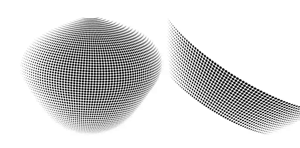 Dizayn elementlari belgisini tahrirlash mumkin boʻlgan yarim ohangli ramka nuqta doira naqshini oʻrnating | Set design elements symbol editable halftone frame dot circle pattern