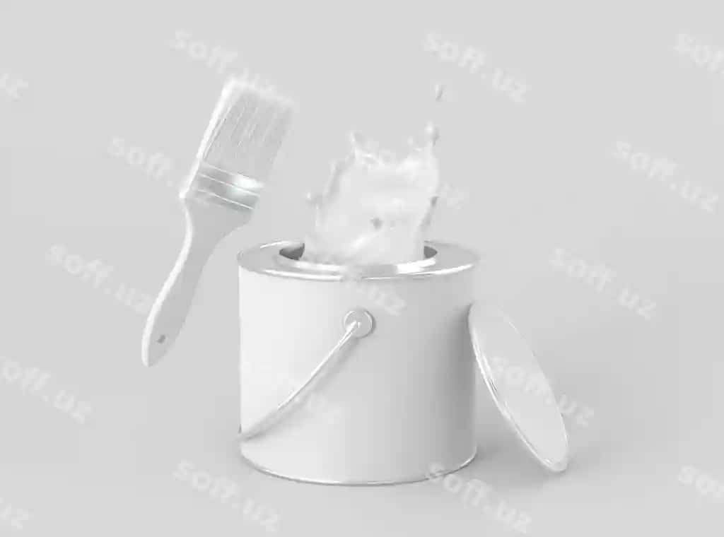 Boj holda dizayni | Paint bucket mockup design
