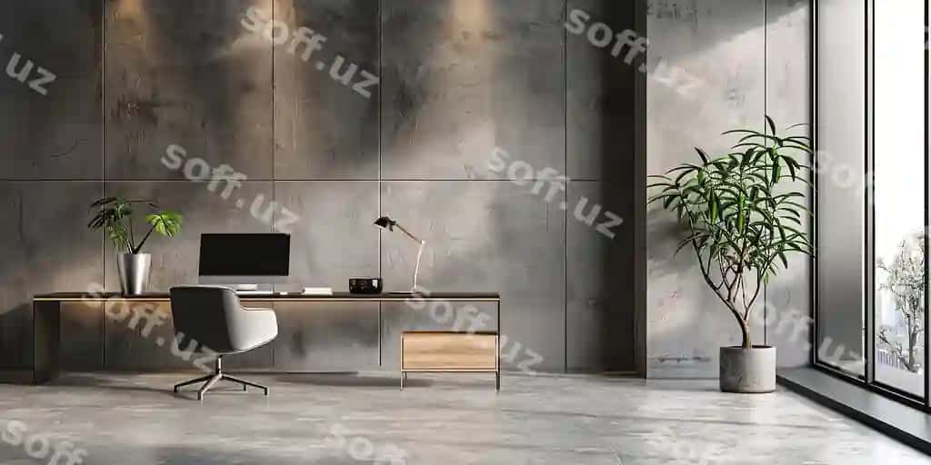 Zamonaviy boshqaruvchi ofis ish joyi | Ontemporary executive office workspace 2