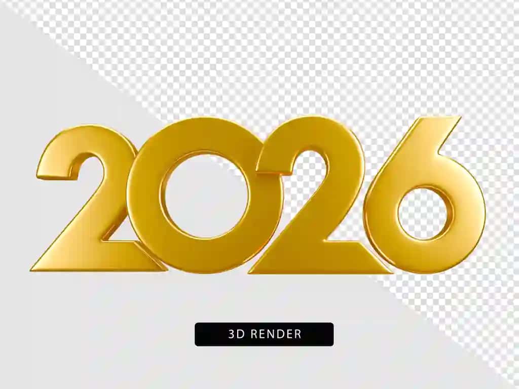 Oltin 3d render 2026 yil | Golden 3d render year 2026