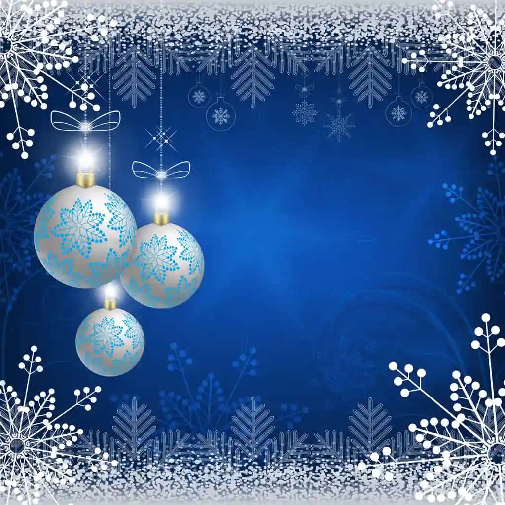 Rojdestvo to'plari bilan ko'k dizayn | Blue design with christmas balls