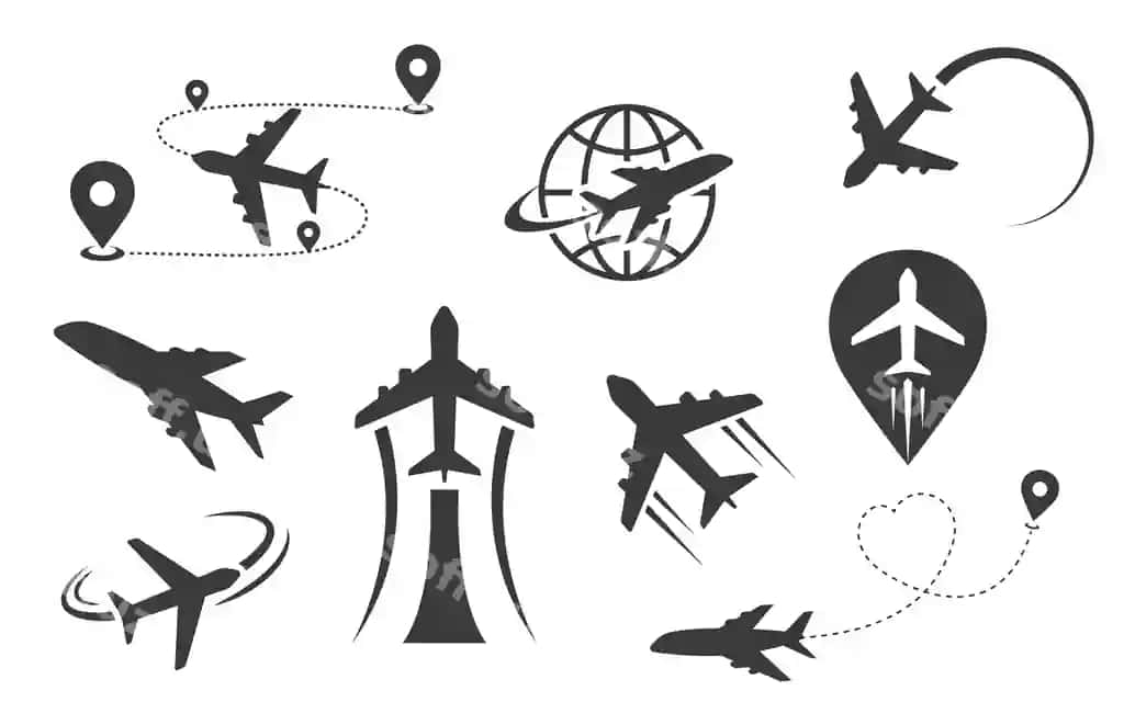 Samolyot ikonasi samolyot belki vektori | Plane icon airplane symbol vector