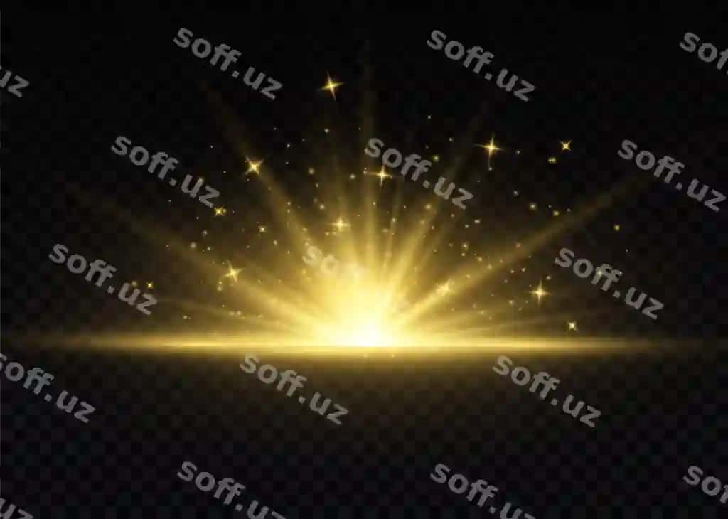 Chang uchqunlari oltin yulduzlar maxsus nur bilan porlaydi | Dust sparks golden stars shine with special light