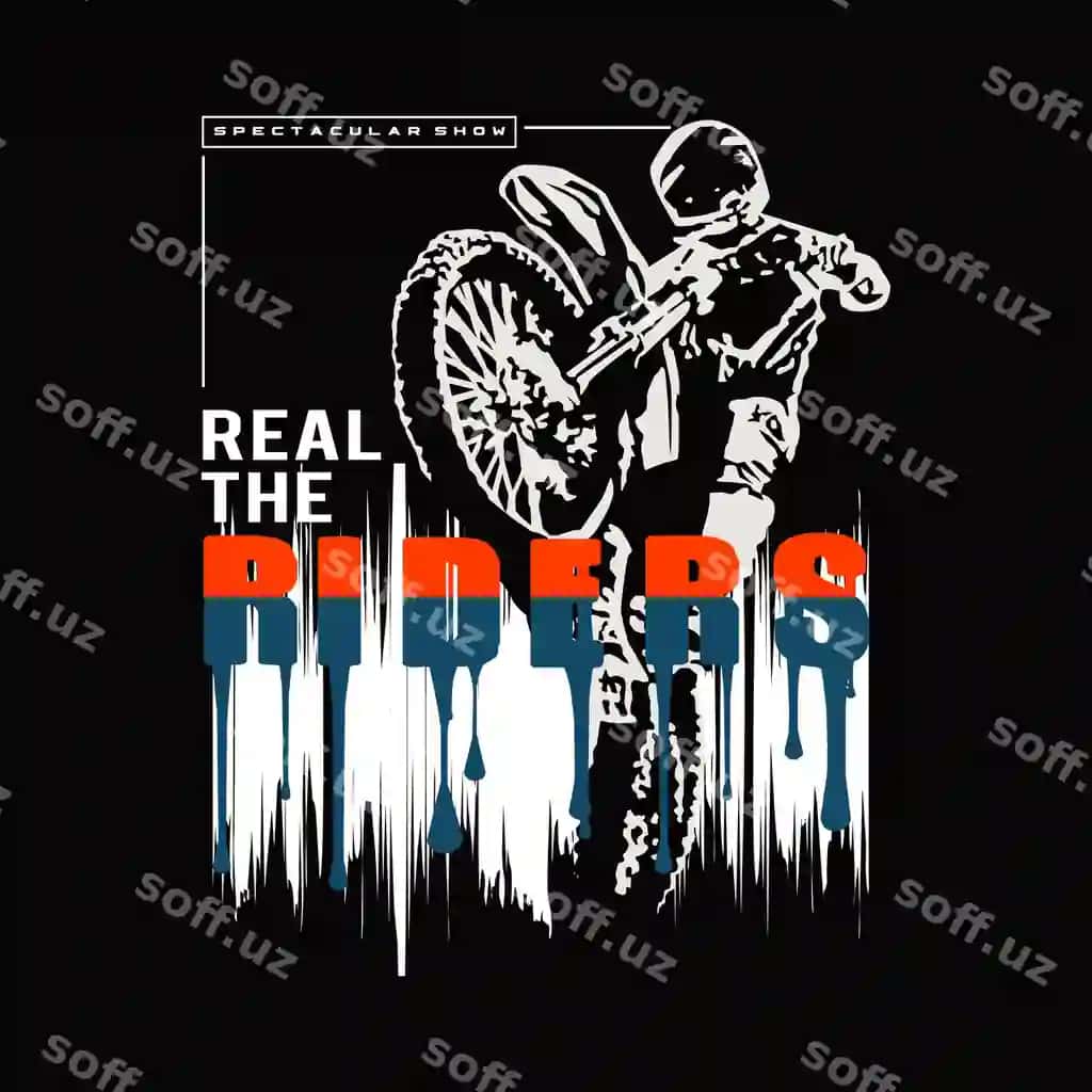 Riders dizayn tipografiya vektor illustratsiyasi | Riders design typography vector illustration