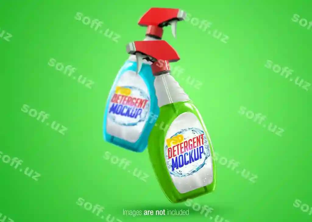 Shaffof purkagichning psd maketini | Transparent spray psd mock up