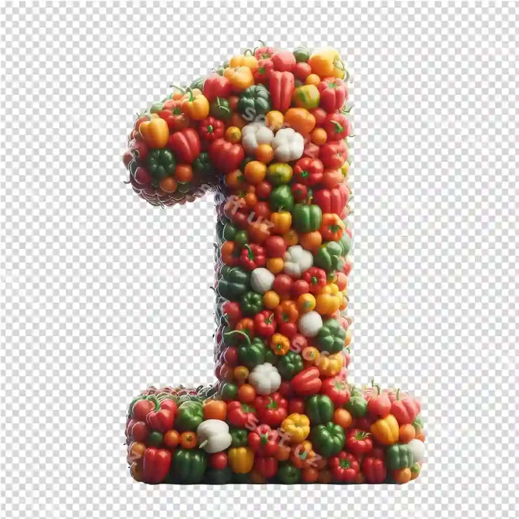 Izolyatsiya qilingan 3D raqami aniq png canva | Isolated 3d number clear png canva